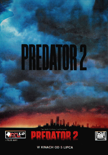 Polski plakat filmu 'Predator 2'