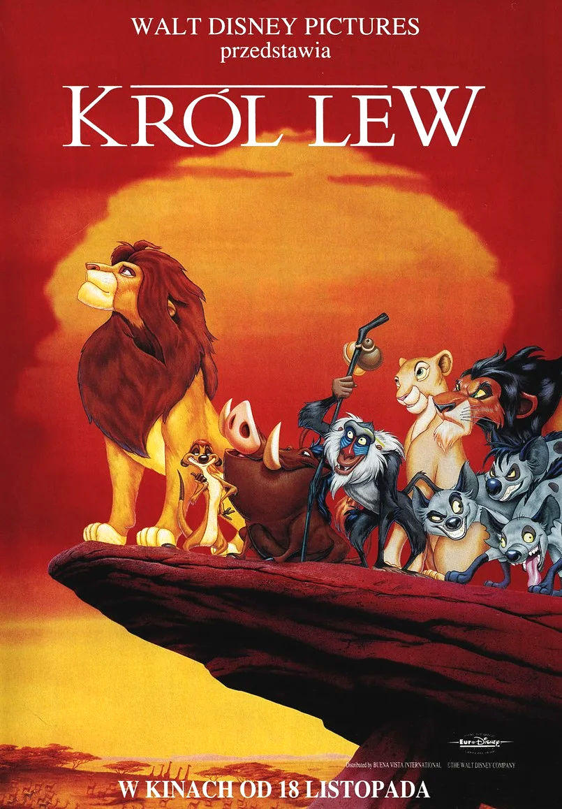 Polski plakat filmu 'Król Lew'