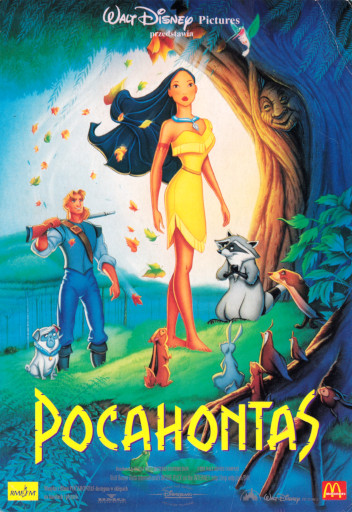 Przód ulotki filmu 'Pocahontas'