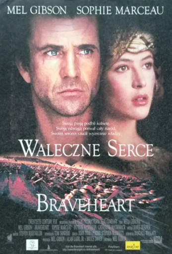 Przód ulotki filmu 'Braveheart - Waleczne Serce'