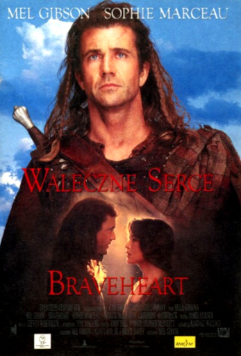 Przód ulotki filmu 'Braveheart - Waleczne Serce'