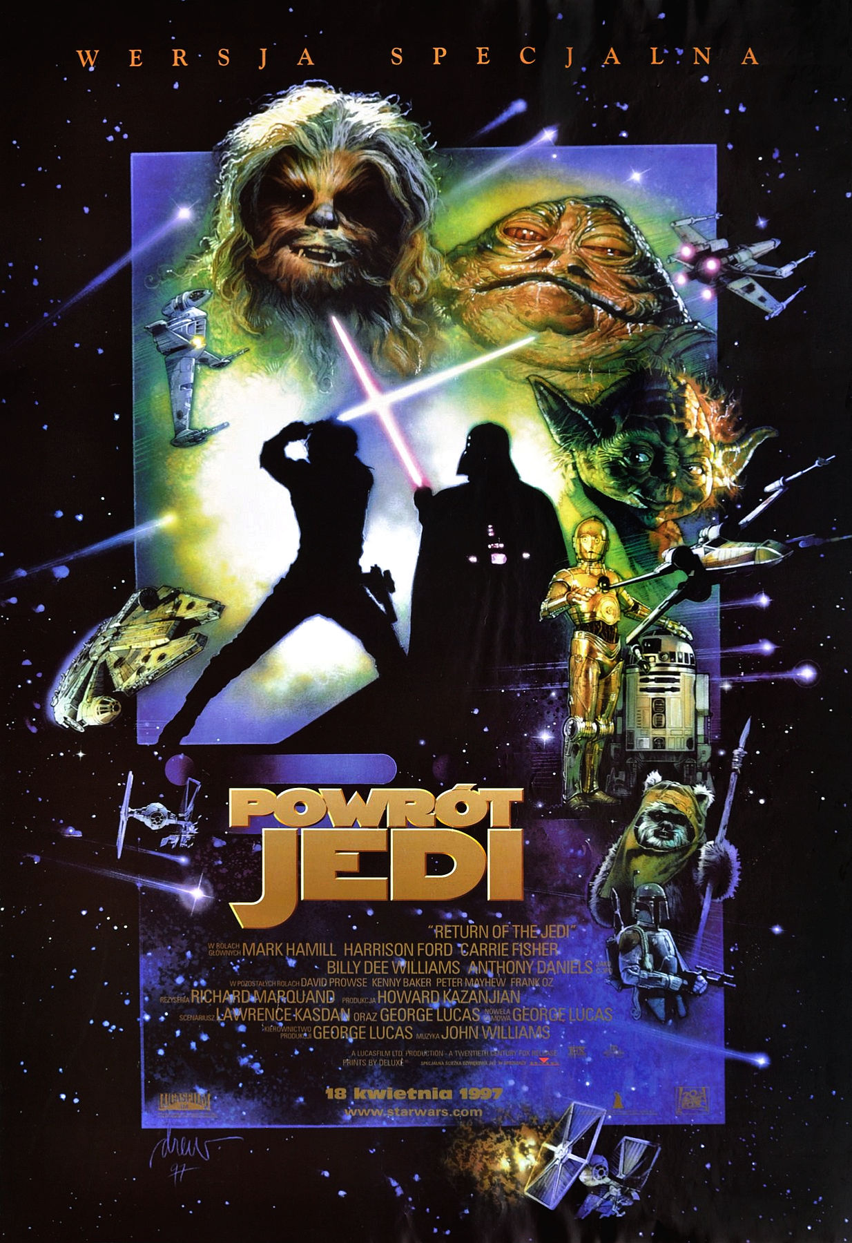 Polski plakat filmu 'Powrót Jedi'