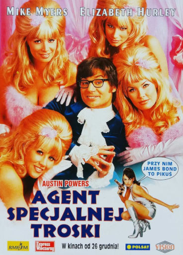 Przód ulotki filmu 'Austin Powers: Agent Specjalnej Troski'