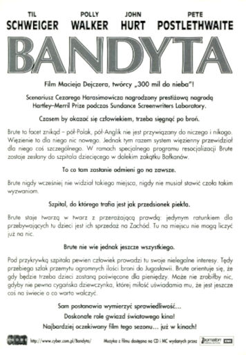 Tył ulotki filmu 'Bandyta'