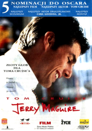 Przód ulotki filmu 'Jerry Maguire'