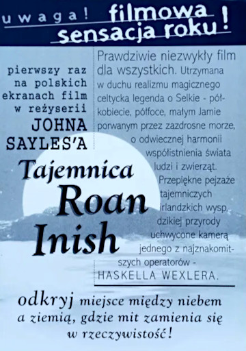 Tył ulotki filmu 'Tajemnica Roan Inish'