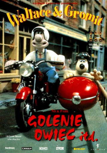 Przód ulotki filmu 'Wallace & Gromit: Golenie Owiec'