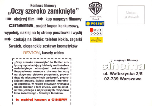 Tył ulotki filmu 'Oczy Szeroko Zamknięte'