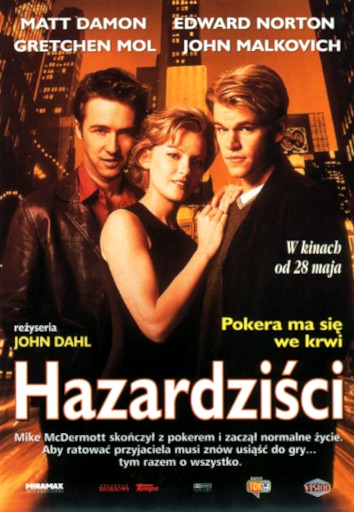 Przód ulotki filmu 'Hazardziści'