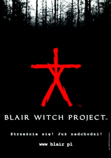 Przód ulotki filmu 'Blair Witch Project'