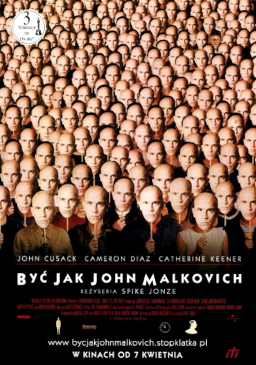 Przód ulotki filmu 'Być Jak John Malkovich'