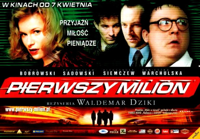 Przód ulotki filmu 'Pierwszy Milion'