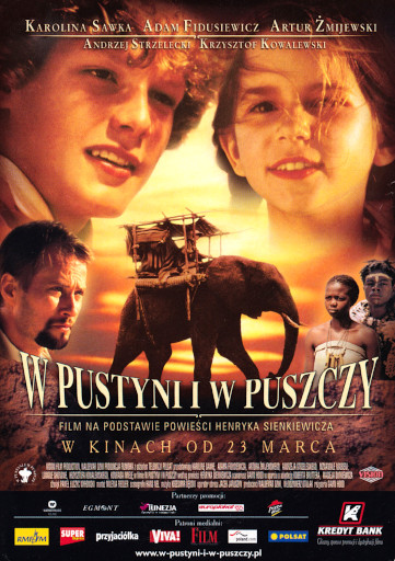 Przód ulotki filmu 'W Pustyni i W Puszczy'