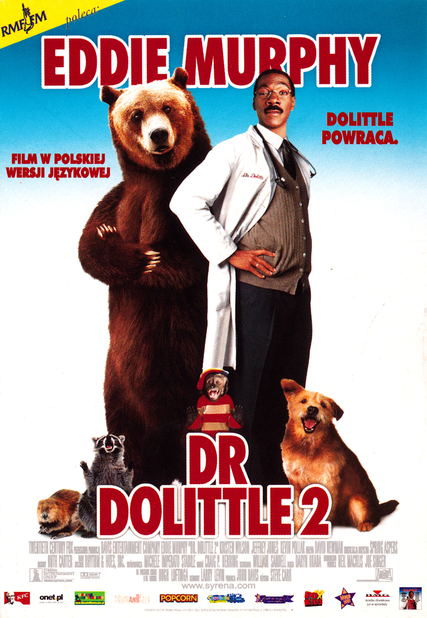 Polski plakat filmu 'Dr Dolittle 2'