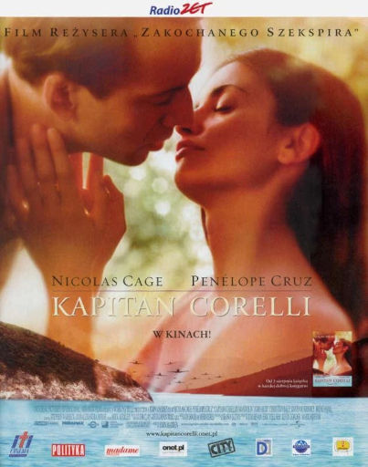 Polski plakat filmu 'Kapitan Corelli'