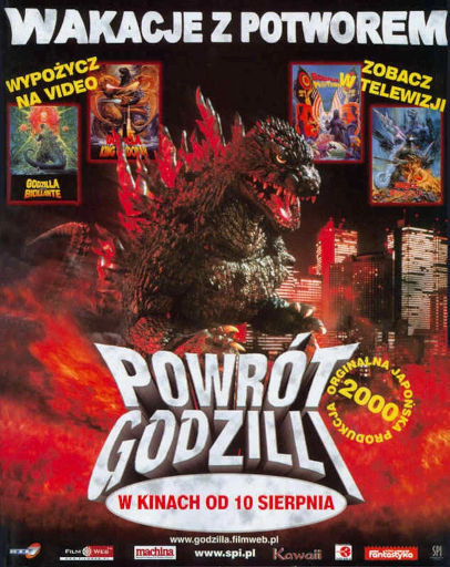 Polski plakat filmu 'Powrót Godzilli'