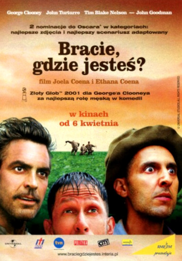 Przód ulotki filmu 'Bracie, Gdzie Jesteś?'