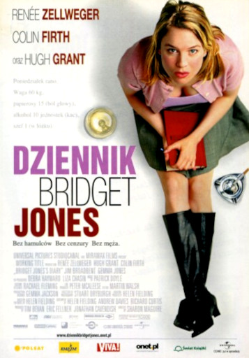 Przód ulotki filmu 'Dziennik Bridget Jones'