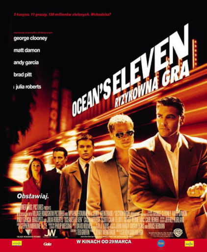 Polski plakat filmu 'Ocean's Eleven: Ryzykowna Gra'