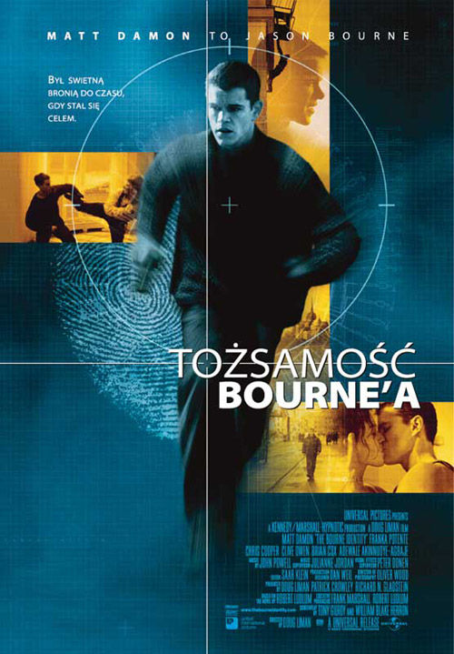 Polski plakat filmu 'Tożsamość Bourne\'a'