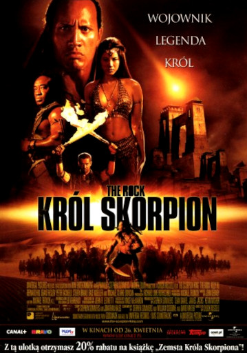 Przód ulotki filmu 'Król Skorpion'