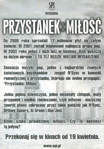 Tył ulotki filmu 'Przystanek Miłość'