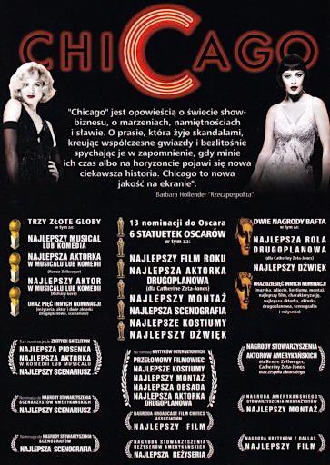 Tył ulotki filmu 'Chicago'