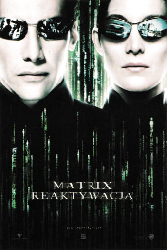 Przód ulotki filmu 'Matrix Reaktywacja'