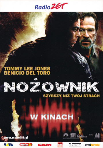 Przód ulotki filmu 'Nożownik'