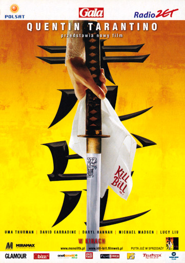 Przód ulotki filmu 'Kill Bill'