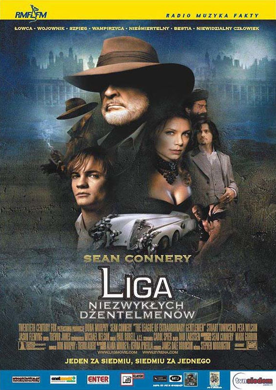 Polski plakat filmu 'Liga Niezwykłych Dżentelmenów'