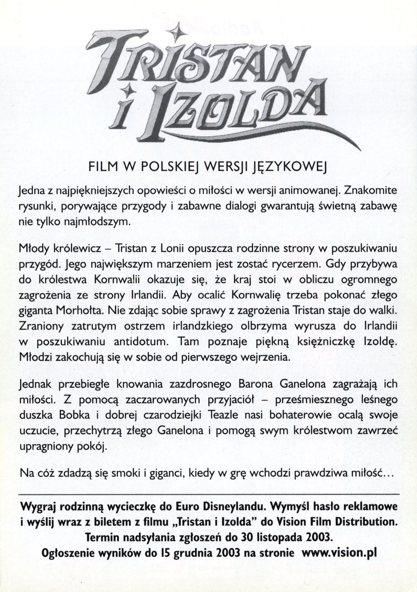 Ulotka filmu ''