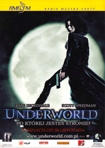 Przód ulotki filmu 'Underworld'