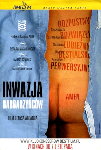 Przód ulotki filmu 'Inwazja Barbarzyńców'