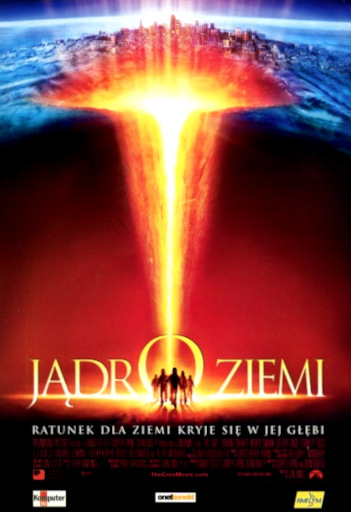 Przód ulotki filmu 'Jądro Ziemi'