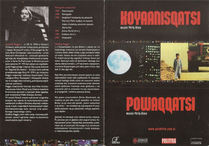 Przód ulotki filmu 'Koyaanisqatsi / Powaqqatsi'