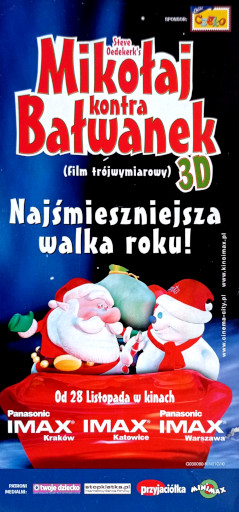 Tył ulotki filmu 'Matrix Rewolucje / Mikołaj Kontra Bałwanek 3D'