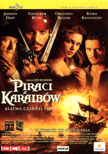 Przód ulotki filmu 'Piraci Z Karaibów: Klątwa Czarnej Perły'