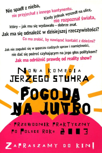 Tył ulotki filmu 'Pogoda Na Jutro'