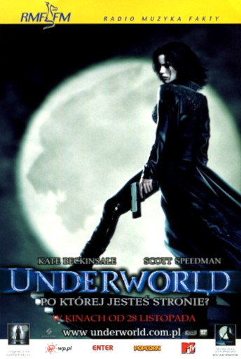 Przód ulotki filmu 'Underworld'