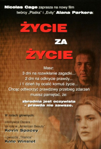 Tył ulotki filmu 'Życie Za Życie'