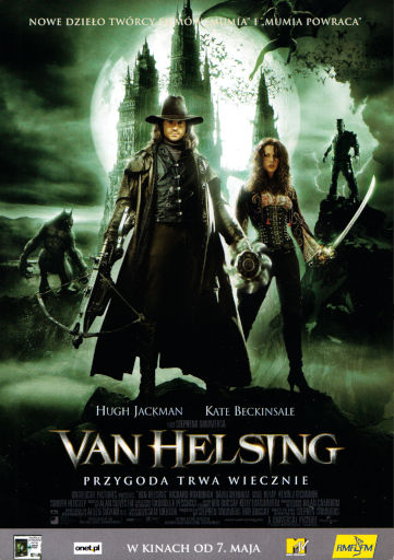 Przód ulotki filmu 'Van Helsing'