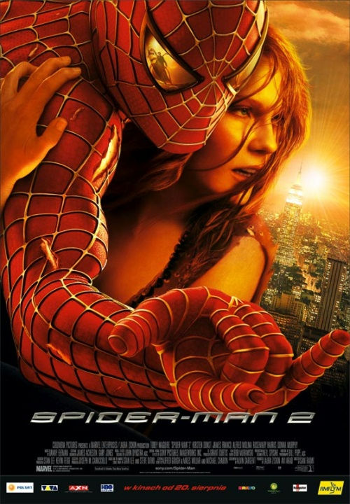 Polski plakat filmu 'Spider-Man 2'