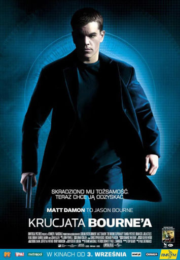 Polski plakat filmu 'Krucjata Bourne'a'