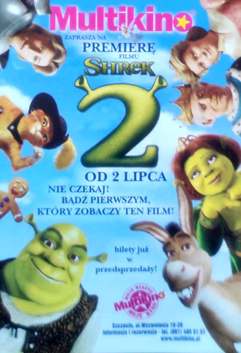 Przód ulotki filmu 'Shrek 2'