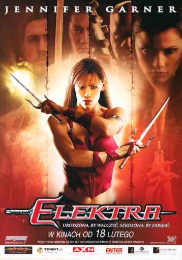 Przód ulotki filmu 'Elektra'