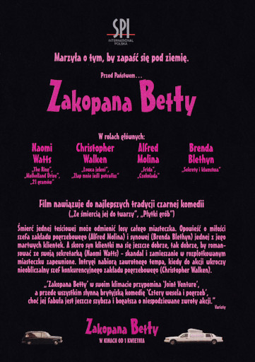 Tył ulotki filmu 'Zakopana Betty'