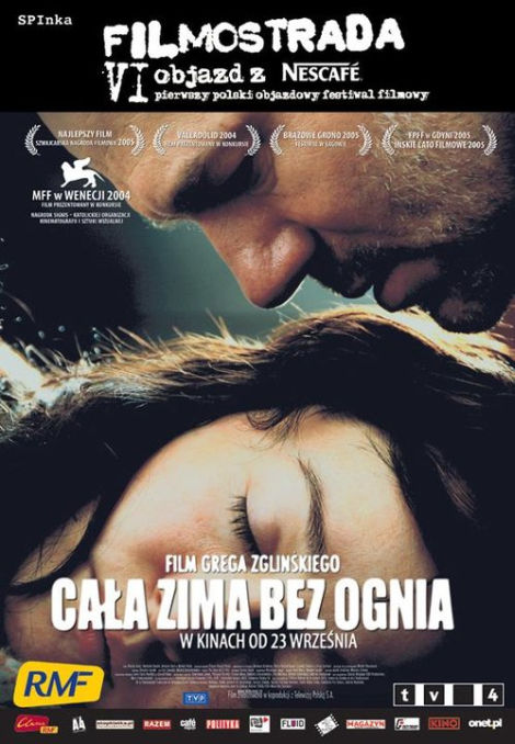 Polski plakat filmu 'Cała Zima Bez Ognia'