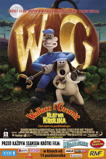 Polski plakat filmu 'Wallace i Gromit: Klątwa Królika'