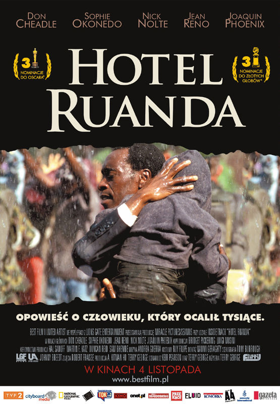 Polski plakat filmu 'Hotel Ruanda'